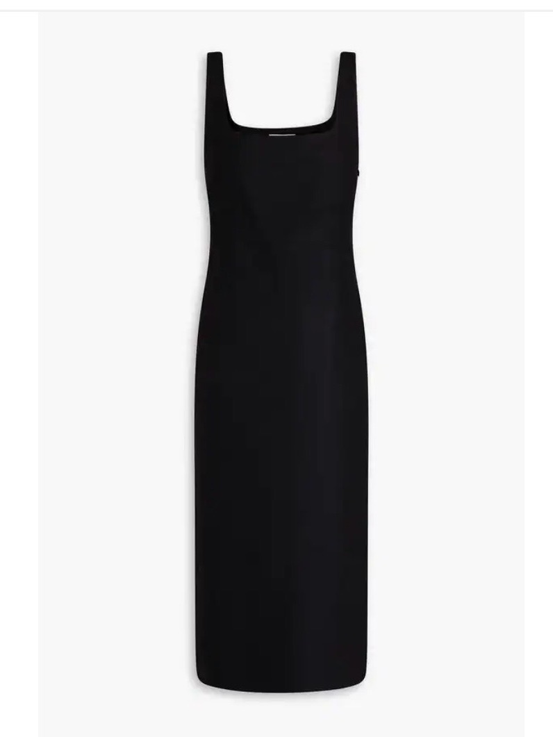 Vince Wool-Blend Flannel Midi Dress